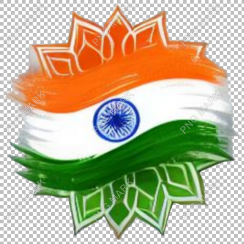 India flag on Indian map tiranga 