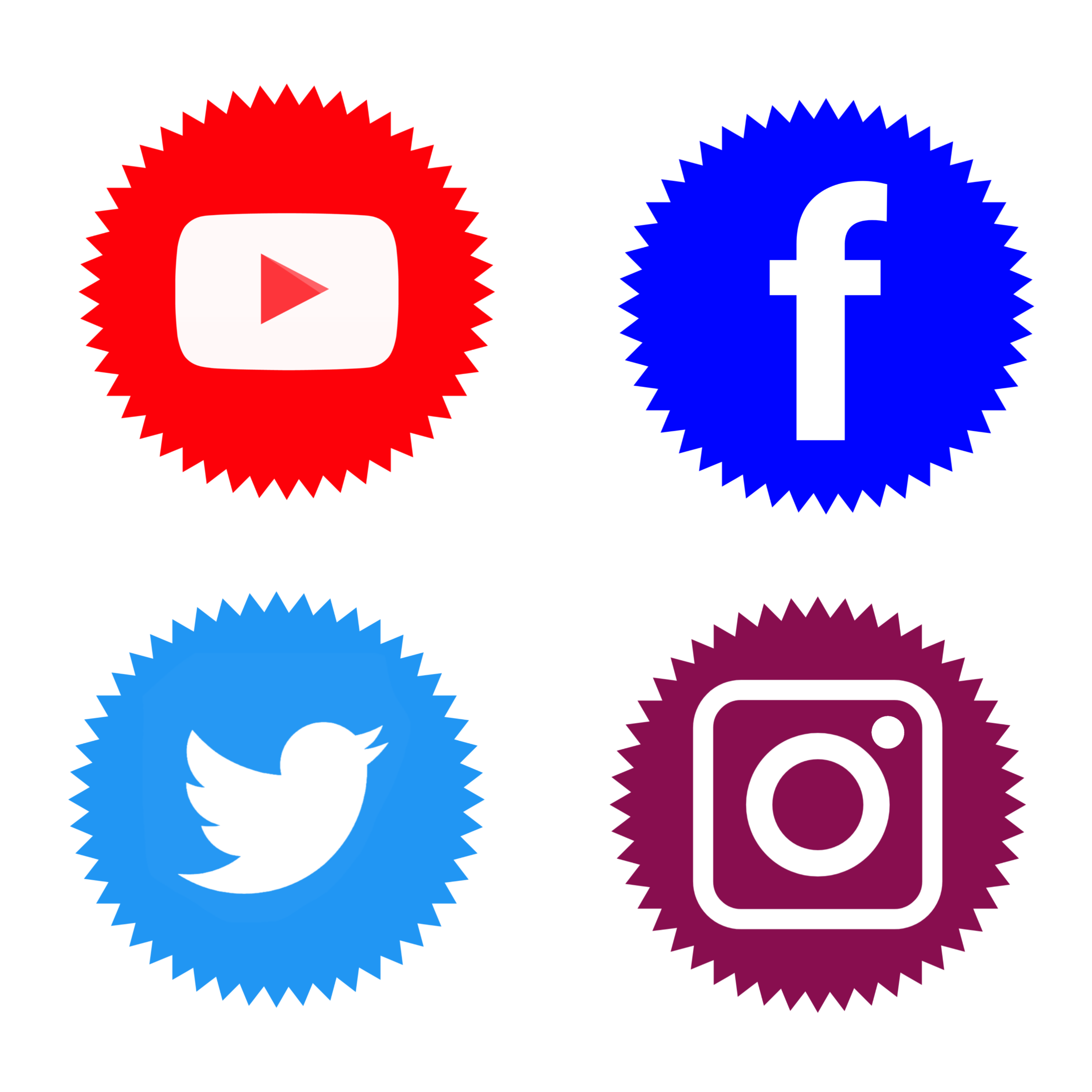 Download HD Download Logos Bottons Youtube Facebook Twitter Svg - Facebook  Instagram Twitter Whatsapp Logos Transparent PNG Image - NicePNG.com