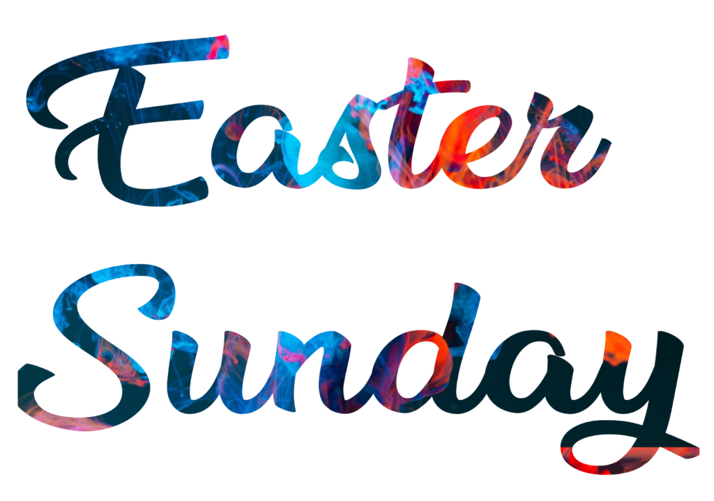 Beautiful stylish Easter Sunday text PNG download Pngmark