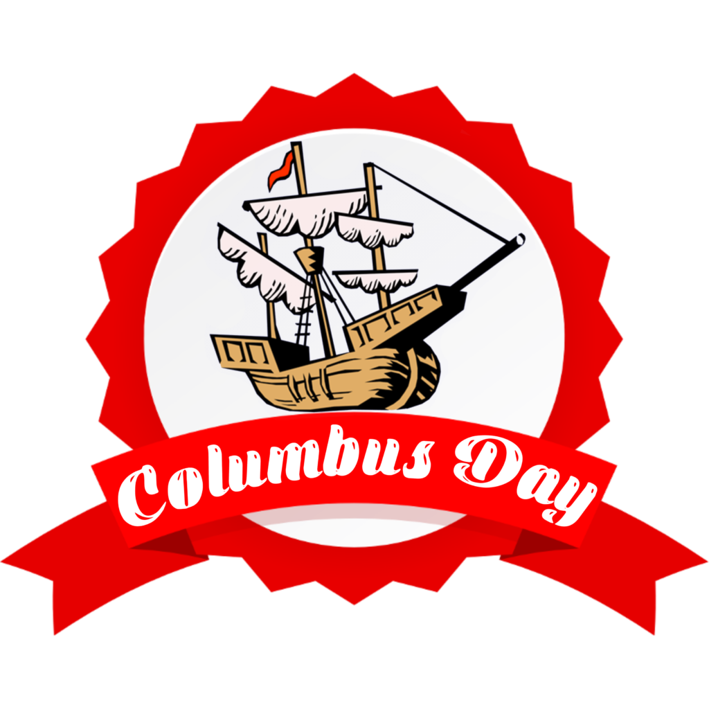 Columbus day red logo HD PNG Pngmark