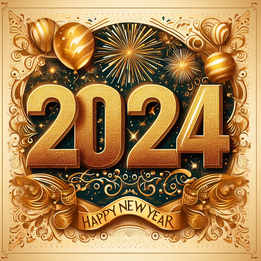 happy new year 2024 golden texture image - PNG Mark: free HQ png images ...