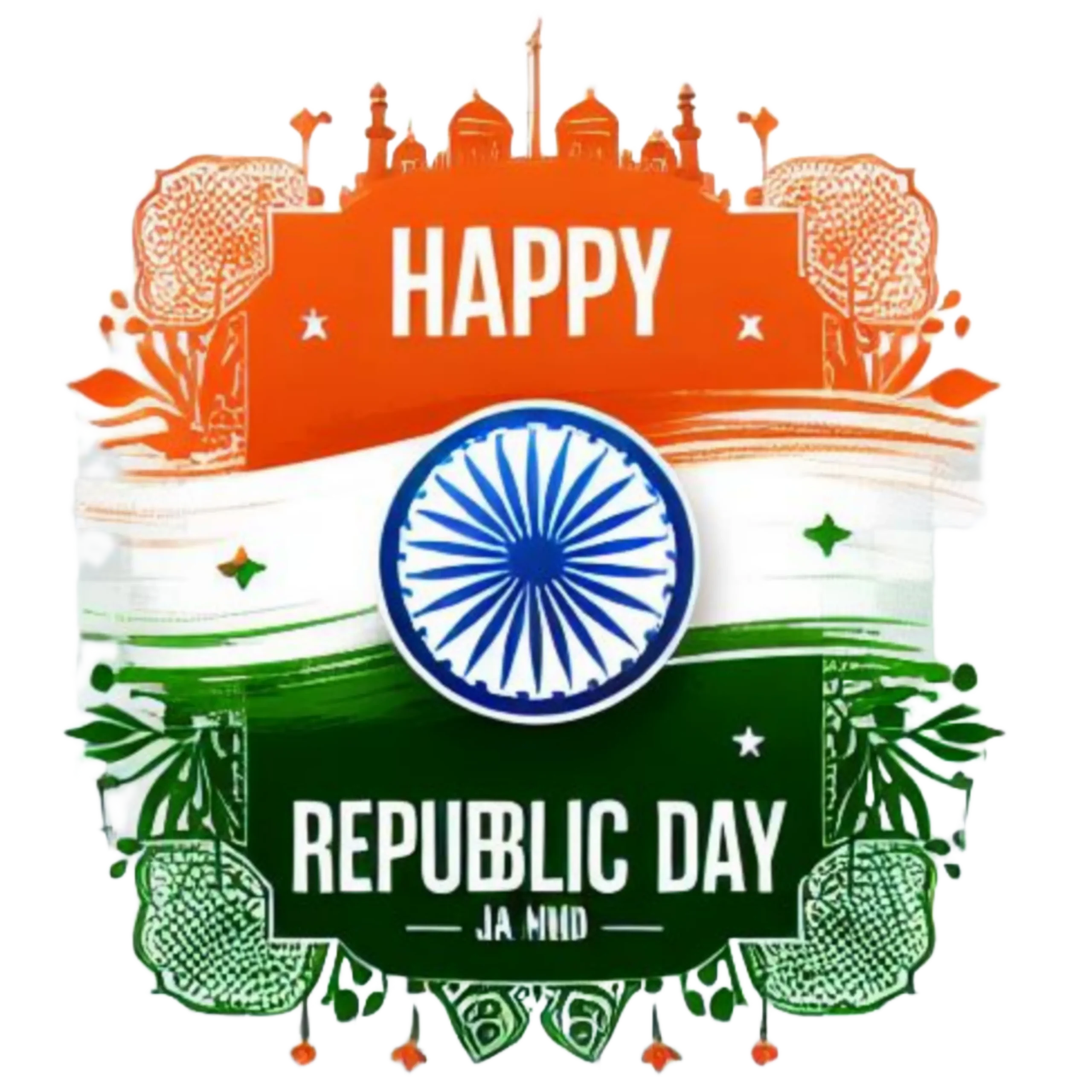 3d 26 January logo symbol design ideas for Indian republic day. vector  illustration Stock Vector | Adobe Stock
